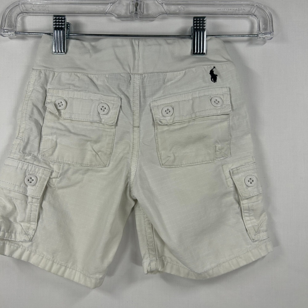 Polo Ralph Lauren Boys White Ripstop Cargo Shorts Size 3/3T